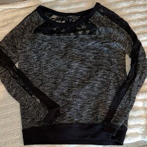 Express Charcoal and Black Lace jogger set